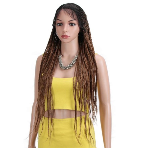 Ombre Micro Braided Lace Front Wig W Baby Hair